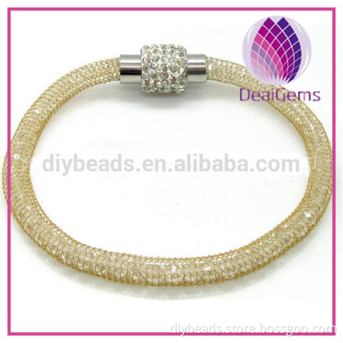 2016 Fashion unisex Open Bracelet with stainless steel and Rhinestone